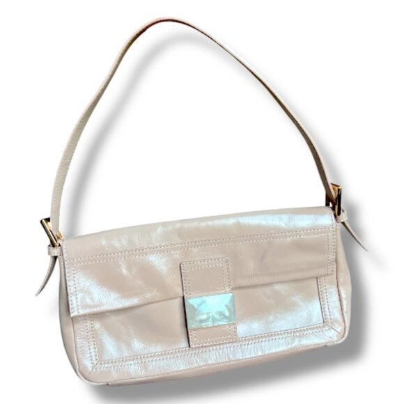 Kate Landry Trendy Tan Neutral Colored Shoulder Minimalist Handbag Purse - Picture 1 of 9
